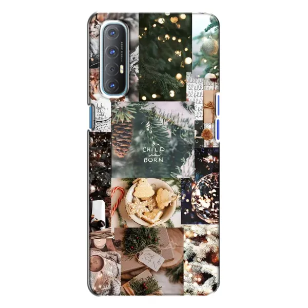 Чохол з принтом «Різдвяний колаж» для OPPO Reno 3