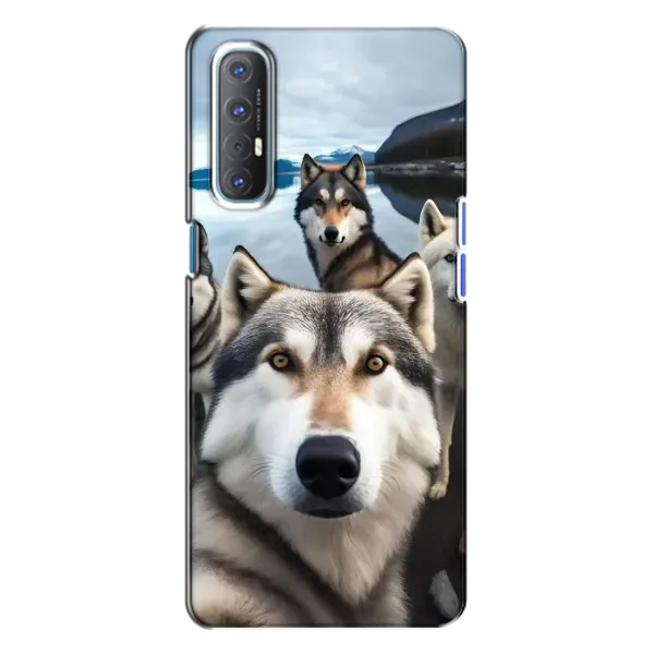 Чохол з принтом «Селфі Хаскі» для OPPO Reno 3