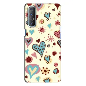 Чехлы для любимой на Оппо Рено 3 (VPrint) (Сердечки)