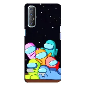 Чохли Амонг Ас для Oppo Reno 3 (AlphaPrint) (Скіни в космосі)