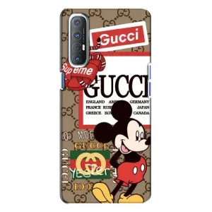 Чехол Disney Mouse Oppo Reno 3 (PREMIUMPrint) (Стильный Микки)