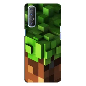 Чохол Майнкрафт на Oppo Reno 3 (AlphaPrint) Minecraft (текстура Майнкрафт)