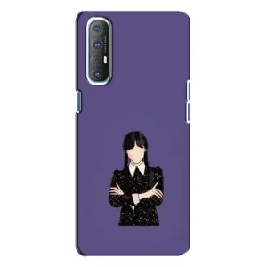 Чохли Венсдей на Oppo Reno 3 Уенсдей (AlphaPrint) (Венздей у чорному)