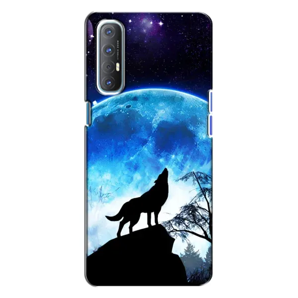 Чехол с принтом «Волк на луну» для OPPO Reno 3