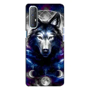 Защитные чехлы для Оппо Рено 3 (AlphaPrint) (ХИТ продаж) ВОЛК (Волк)