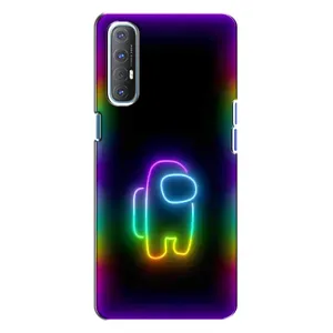 Чохли Амонг Ас для Oppo Reno 3 (AlphaPrint) (Яскравий скін)