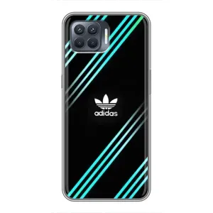 Чехлы Адидас для OPPO Reno 4 Lite (AlphaPrint) (Адидас с полосами)