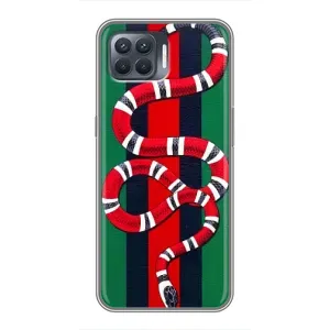 Чехлы ГУЧЧИ для Оппо Рено 4 Лайт (AlphaPrint) (Gucci змия)