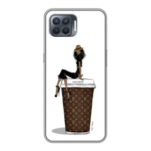 Чехлы Луи Витон для OPPO Reno 4 Lite (AlphaPrint - LOUIS VUITTON) (кофе LOUIS VUITTON)
