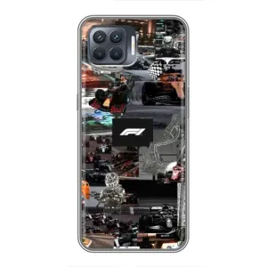 Чехол Формула1 на OPPO Reno 4 Lite (Гоночный коллаж Ф1)