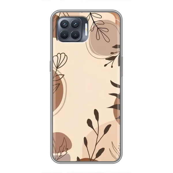 Чехол с принтом «Коричневые цветы» для OPPO Reno 4 Lite Чехол с принтом «Коричневые цветы» для OPPO Reno 4 Lite