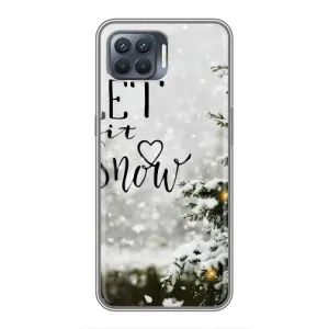 Новорічні, Святкові Чохли для OPPO Reno 4 Lite - 2024 год (Let it snow)