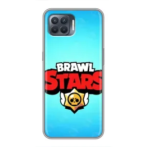 Чехлы Brawl Stars для OPPO Reno 4 Lite (AlphaPrint) (Лого Бравл Старс)