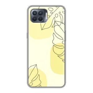 Силиконовый чехол с принтом в цветах на OPPO Reno 4 Lite