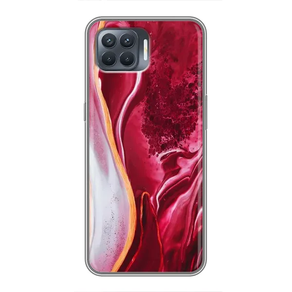 Чехол с принтом «Мрамор красный» для OPPO Reno 4 Lite Чехол с принтом «Мрамор красный» для OPPO Reno 4 Lite