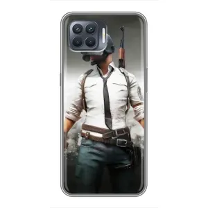 Чехол PUBG для Оппо Рено 4 Лайт (AlphaPrint) (Пабг мен)