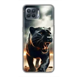 Чехол с картинкой «Хищники» для OPPO Reno 4 Lite (Черная пантера)