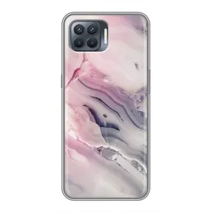 Мраморный чехол на OPPO Reno 4 Lite (VPrint) (Пурпурный Мрамор)