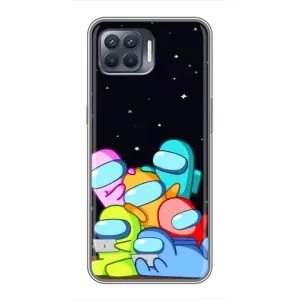Чехол Амонг Ас для OPPO Reno 4 Lite (AlphaPrint) (Скины в космосе)
