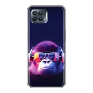 Чохол з Мавпами OPPO Reno 4 Lite - (AlphaPrint) (Стильна мавпа)