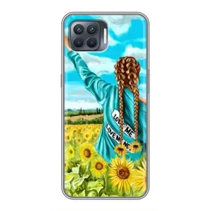 Чехол для Патриота Украины OPPO Reno 4 Lite - (AlphaPrint) (Украиночка)