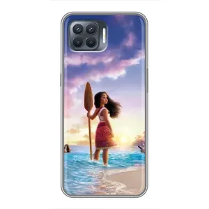 Чехол с мультфильмом Моана OPPO Reno 4 Lite (Моана с веслом)