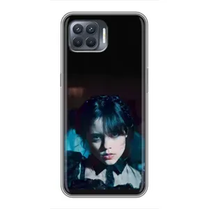 Чехлы Венсдей на OPPO Reno 4 Lite Уэнсдей (AlphaPrint) (взгляд Уэнздей)
