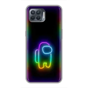 Чехол Амонг Ас для OPPO Reno 4 Lite (AlphaPrint) (Яркий скин)