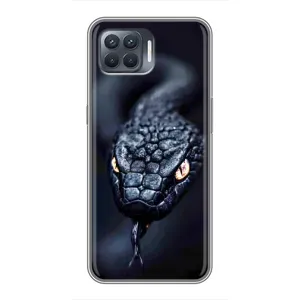 Чехол с картинкой «Хищники» для OPPO Reno 4 Lite (Черная змея)