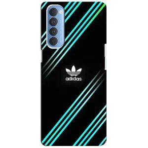 Чехлы Адидас для Oppo Reno 4 Pro (AlphaPrint) (Адидас с полосами)