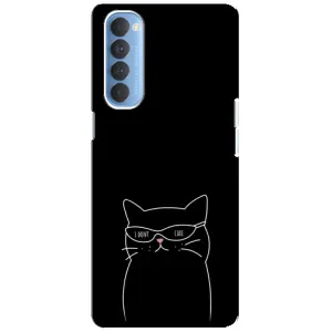 Чохол з малюнком кіт на Oppo Reno 4 Pro (Байдужий кіт)