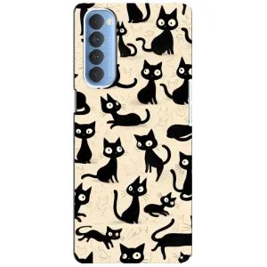 Чехол с рисунком кот на Oppo Reno 4 Pro