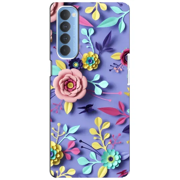 Чохол з принтом «Дизайн квітів» для OPPO Reno 4 Pro