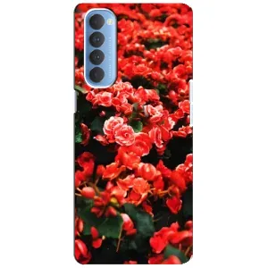 Чохли з квітами для Oppo Reno 4 Pro (VPrint) (Квіти червоні)