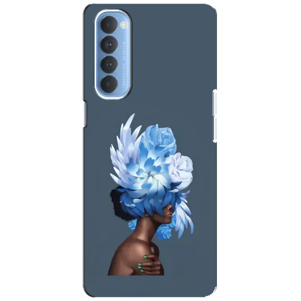 Чехол с принтом «Цветы на голове» для OPPO Reno 4 Pro