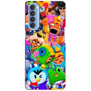 Чехол для Oppo Reno 4 Pro Бравл Старс (VPrint) (Герої Бравл Старс)