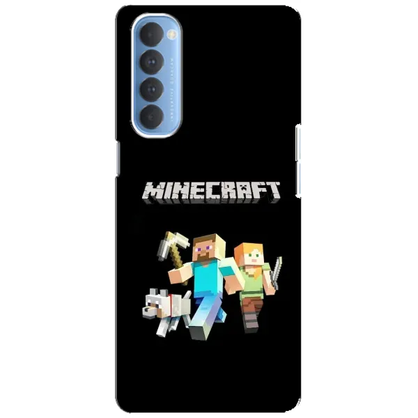 Чехол с принтом «герои Minecraft» для OPPO Reno 4 Pro
