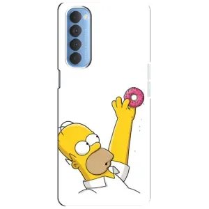 Чjхол з Сімпсонами для Oppo Reno 4 Pro (VPrint) (Гомер з пончиком)