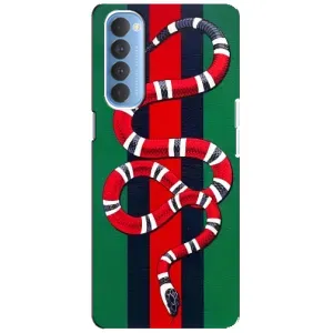 Чехлы ГУЧЧИ для Оппо Рено 4 Про (AlphaPrint) (Gucci змия)