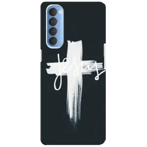 Чехол для Oppo Reno 4 Pro (AlphaPrint) - (Христианские) (Иисус)