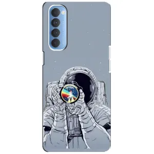 Чехол NASA для Oppo Reno 4 Pro (AlphaPrint) (Космонавт фото)