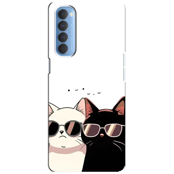 Чехол с принтом «Коты в очках» для OPPO Reno 4 Pro