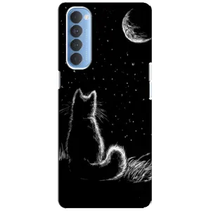 Чехол с принтом для Oppo Reno 4 Pro (AlphaPrint) Модные коты