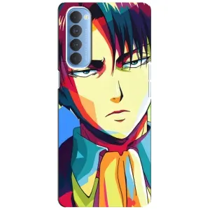 Чехлы Персонажи Аниме Наруто для Oppo Reno 4 Pro (AlphaPrint) (Леви Аккерман)