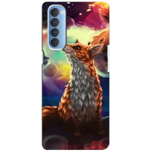 Чохли з картинкою Лисичка для Oppo Reno 4 Pro (VPrint) (Лисичка в космосі)