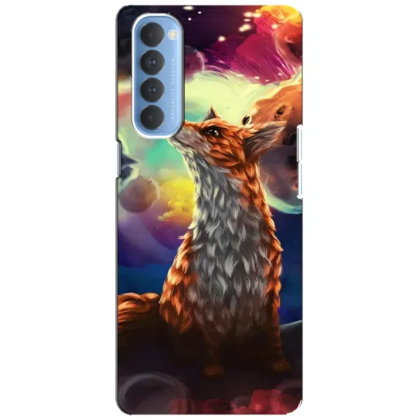 Чехол с принтом «Лисица в космосе» для OPPO Reno 4 Pro