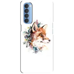 Чохли з картинкою Лисичка для Oppo Reno 4 Pro (VPrint) (Лиса в квітах)