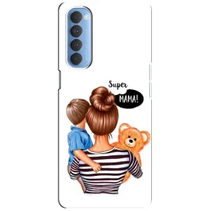 Чехол с печатью для Oppo Reno 4 Pro - (Мама с ребенком) (AlphaPrint) (Мама с сыном)