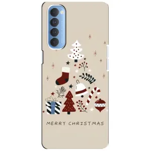 Різдвяні, Святкові Чохли для ОППО Рено 4 Про (Merry Christmas)