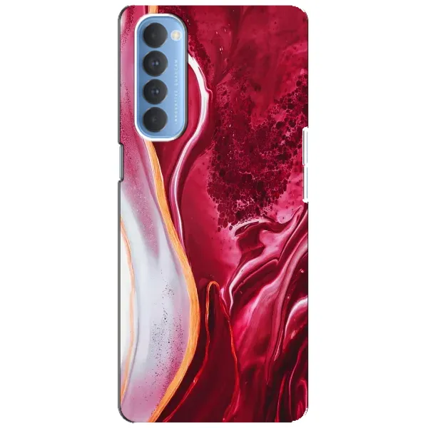 Чехол с принтом «Мрамор красный» для OPPO Reno 4 Pro
